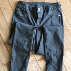 Maurices stretchy dark green jeans